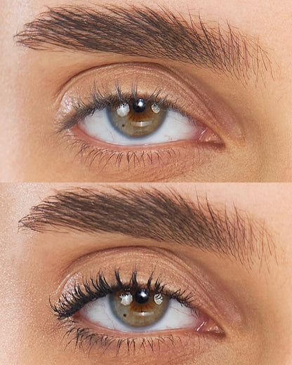 BOMBA MASCARA מסקרה בומבה לריסים - לפני ואחרי