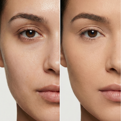 CLOUD TOUCH מייקאפ פודרה גוון CT2 לפני ואחרי